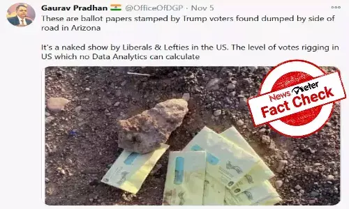Fact Check : ఆరిజోనాలో ట్రంప్ కు పడ్డ మెయిల్-ఇన్ బ్యాలట్ ఓట్లను చెత్తలో పడేశారా..?