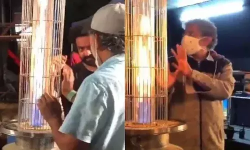 చలికి వణుకుతూనే షూటింగ్ చేస్తున్న ఆర్ఆర్ఆర్ చిత్రబృందం