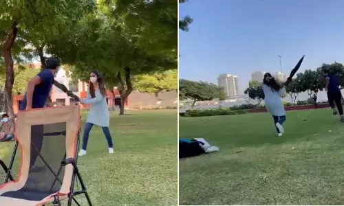 దర్శకుడిని పరిగెత్తించి కొట్టిన కీర్తిసురేష్.. వీడియో వైరల్