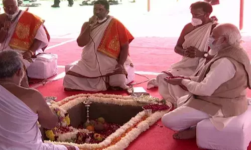 కొత్త‌ పార్లమెంట్ భవనానికి శంకుస్థాపన చేసిన ప్రధాని