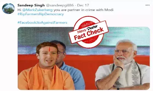 Fact Check : నరేంద్ర మోదీతో మార్క్ జూకర్ బర్గ్.. అది కూడా కాషాయ వస్త్రధారణలో..!