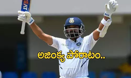 రహానే కెప్టెన్ ఇన్నింగ్స్.. 82 పరుగుల ఆధిక్యంలో భారత్