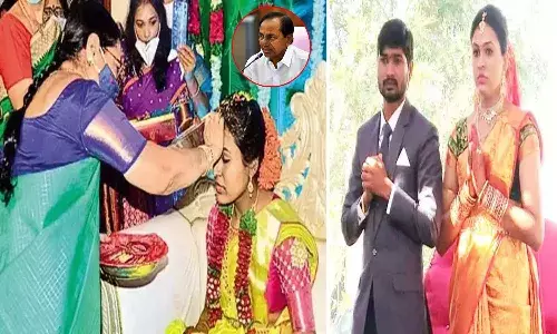 వైభ‌వంగా కేసీఆర్ ద‌త్త‌పుత్రిక వివాహం