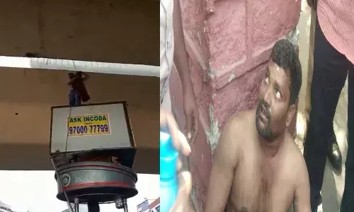 Mentally Ill man suicide attempt in Punjagutta