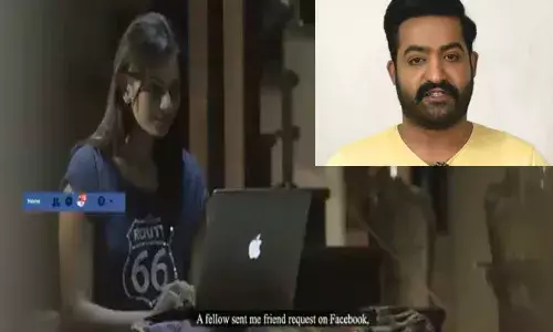 JR NTR as a campaigner for Telangana police