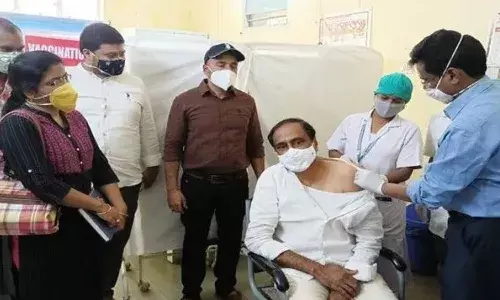 Jagtial MLA DR Sanjay kumar taken covid vaccine