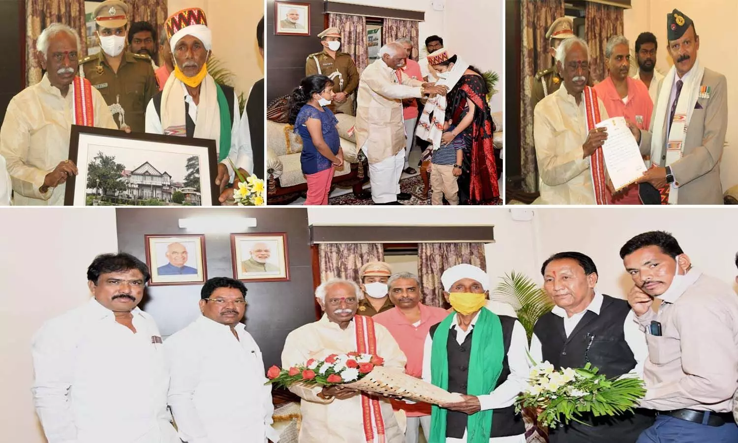 Bandaru Dattatreya Meet Awardees At Raj Bhavan