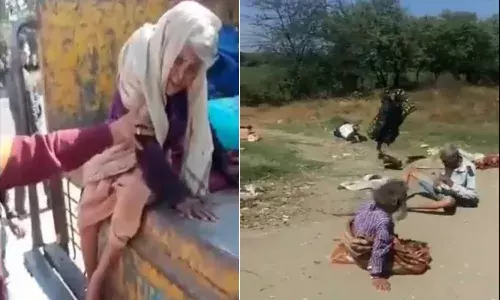 Indore MC official suspended after video of civic staff dumping elderly goes viral.