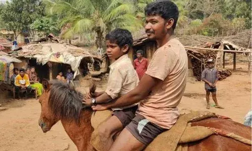 Everyone in the Village Rides on Horse like Cowboys