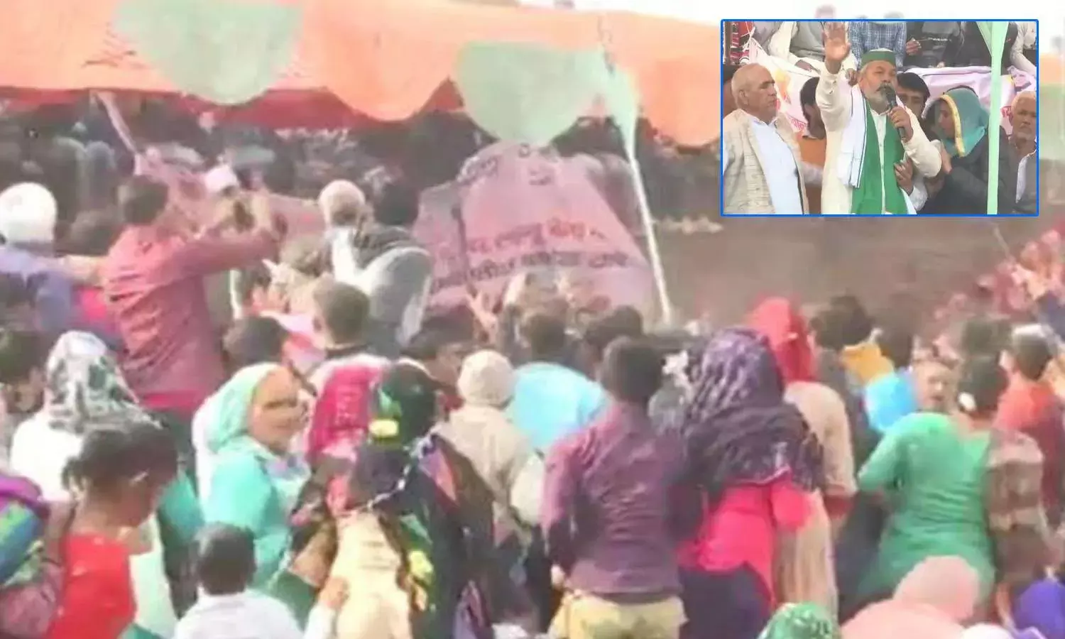 Stage Collapse At Farmers Mahapanchayat