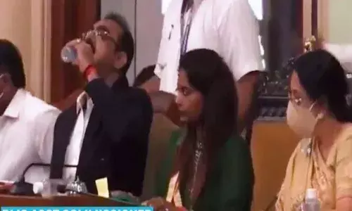 BMC assistant commissioner Ramesh Pawar mistakenly drinks Sanitiser