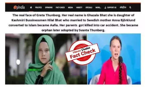 Greta Thunberg was not born into a Muslim family