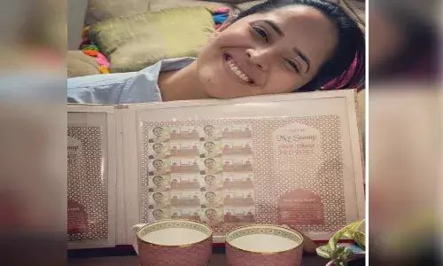 Anasuya Bharadwaj postal stamp pic viral