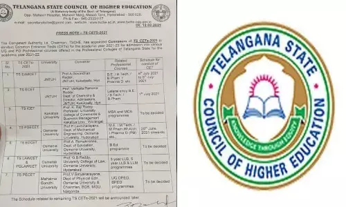 Entrance Examination Schedule released in Telangana