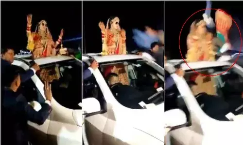 Dancing bride narrowly escapes death as speeding car crushes others in wedding party