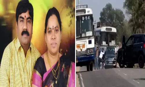 Lawyer couple murdered in peddapalli district.