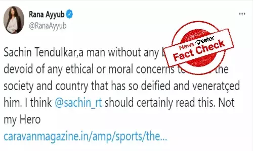 fact check news of Rana Ayubs tweet reply,
