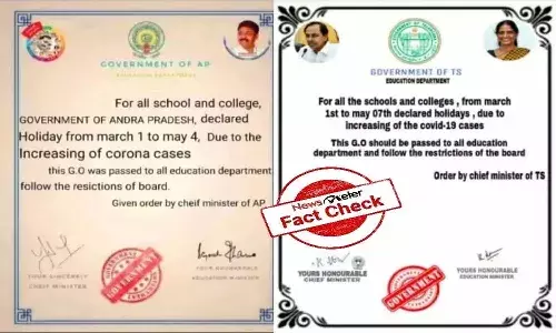 Telangana, AP have not announced 2-month holiday for schools, colleges