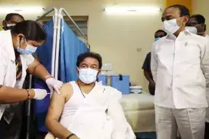 Union Minister Kishan Reddy took corona vaccine Union Minister Kishan Reddy took corona vaccine