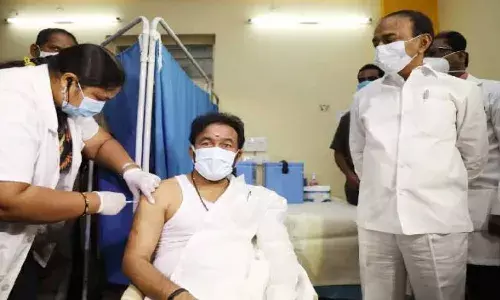 Union Minister Kishan Reddy took corona vaccine