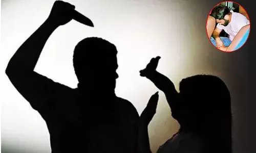 Man attacked Woman with knife in Hyderabad