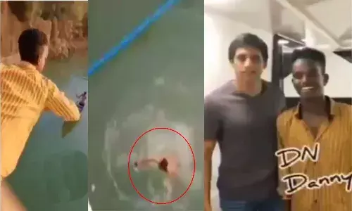 Chaitu fan jumped into Godari River video viral