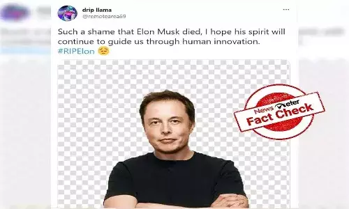 Fact check news of Elon Mask death