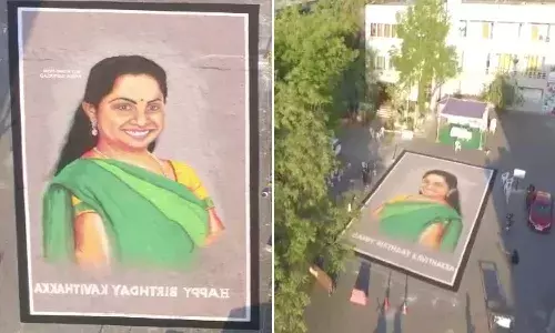 అభిమానం చాటుకున్న యువ‌నేత‌.. ఎమ్మెల్సీ క‌విత‌కు ఓ రేంజ్‌లో బ‌ర్త్ డే విషెస్‌