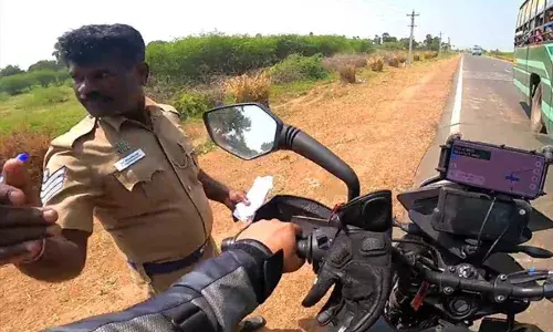 This Biker In Tamil Nadu Was Stopped By A Cop