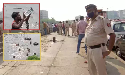 NIA takes Sachin Waze to the bridge over Mithi river.