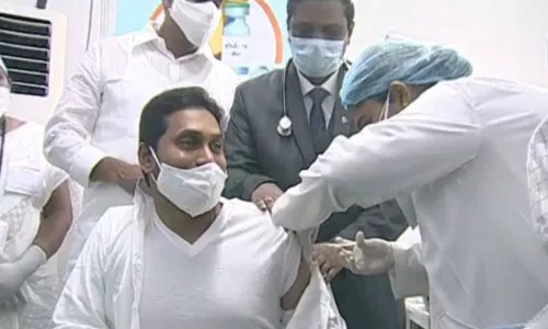 AP CM Jagan take covid vaccine