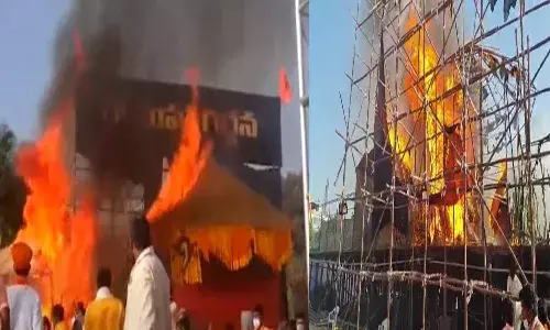 Fire accident in NTR stadium