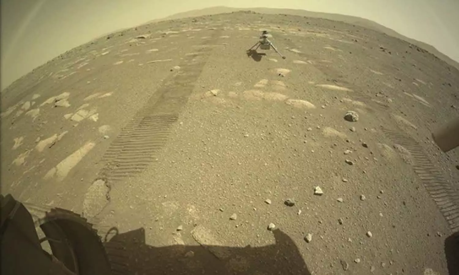 Helicopter land on Mars