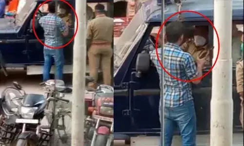 మాస్కు పెట్టుకొమన్నందుకు పోలీసునే కొట్టేశాడు