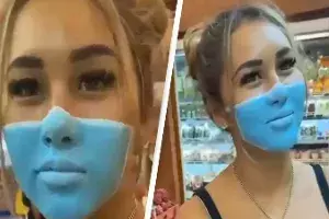 paint on face as mask paint on face as mask