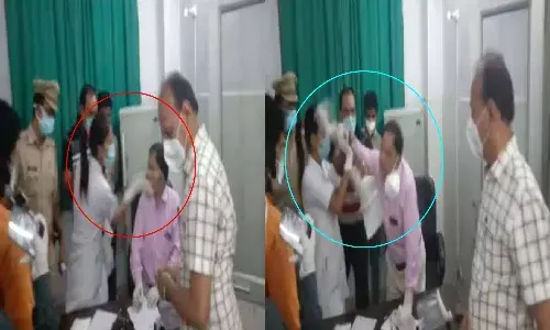 Nurse slapped doctor