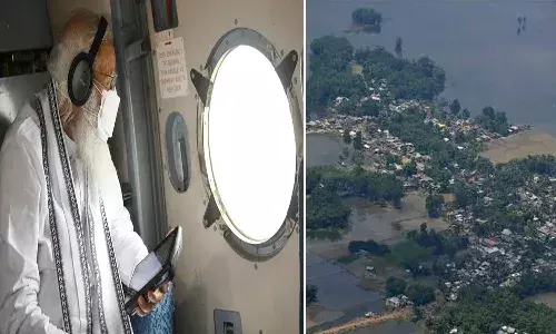 PM Modi aerial survey
