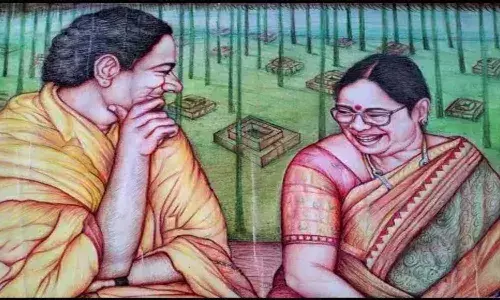 కేసీఆర్ దంపతుల స్కెచ్ పెయింటింగ్ కు ప్రశంసలు