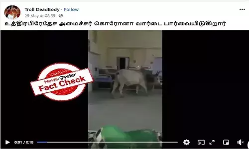 Fact Check : ఉత్తరప్రదేశ్ లోని ఆసుపత్రిలో గోవు సంచరిస్తూ కనిపించిందా..?