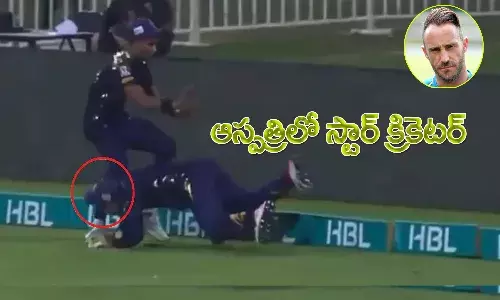 డుప్లెసిస్ తలకు గాయం.. ఆస్పత్రిలో చేరిక