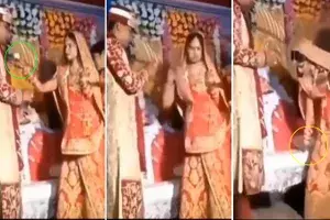 వరుడి కొంపముంచి స్వీట్.. కోపంతో వధువు .. వీడియో వైరల్ వరుడి కొంపముంచి స్వీట్.. కోపంతో వధువు .. వీడియో వైరల్