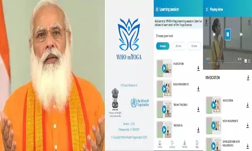 యోగా శిక్షణ కోసం ఎమ్-యోగా యాప్ను ప్రారంభించిన ప్రధాని మోదీ