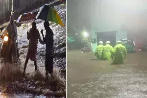 హైదరాబాద్లో కుండపోతగా వర్షం.. పలు కాలనీలు జలమయం హైదరాబాద్లో కుండపోతగా వర్షం.. పలు కాలనీలు జలమయం