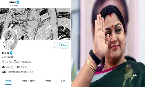 నటి కుష్బూ ట్విట్టర్ ఖాతా హ్యాక్..!