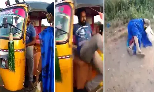 మహిళపై ఆటో డ్రైవర్ దాష్టీకం..