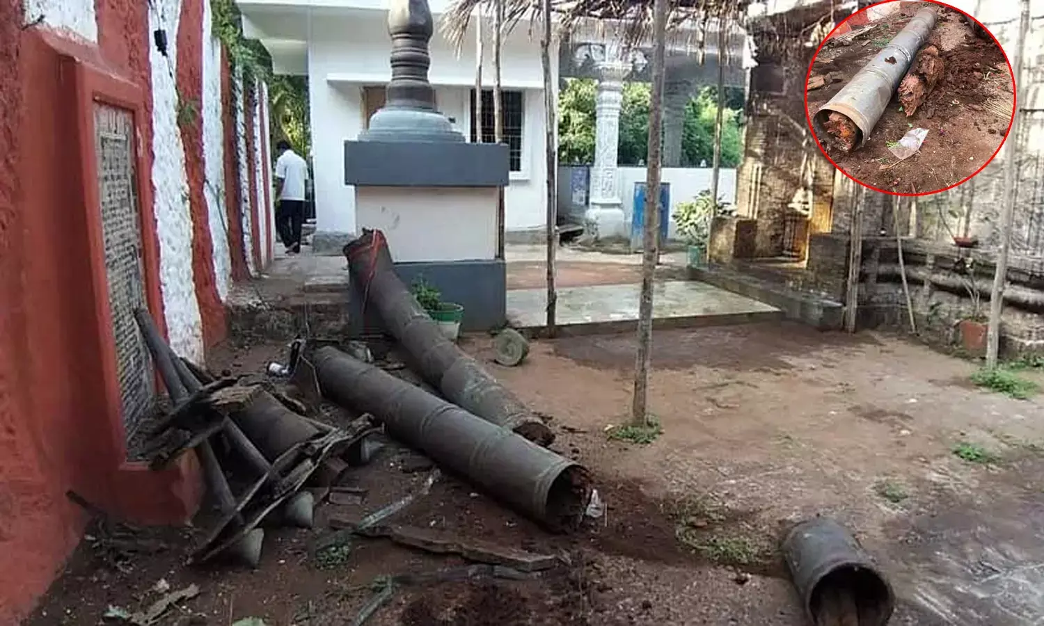 సింహాచలంలో కూలిన ధ్వజస్తంభం