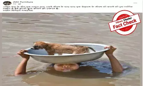 Fact Check : ఓ అమ్మాయి వరదనీటిలో చిక్కుకున్న కుక్కపిల్లను కాపాడిన ఘటన మధ్యప్రదేశ్ లో చోటు చేసుకుందా..?