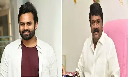 నటుడు సాయిధరమ్ తేజ్ను పరామర్శించిన మంత్రి తలసాని