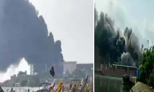 కాకినాడలోని జీఎంఆర్ పవర్ ప్లాంట్లో అగ్నిప్రమాదం