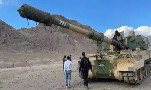 లడఖ్ లో కే9 వజ్ర శతఘ్నులను ఉంచిన భారత్